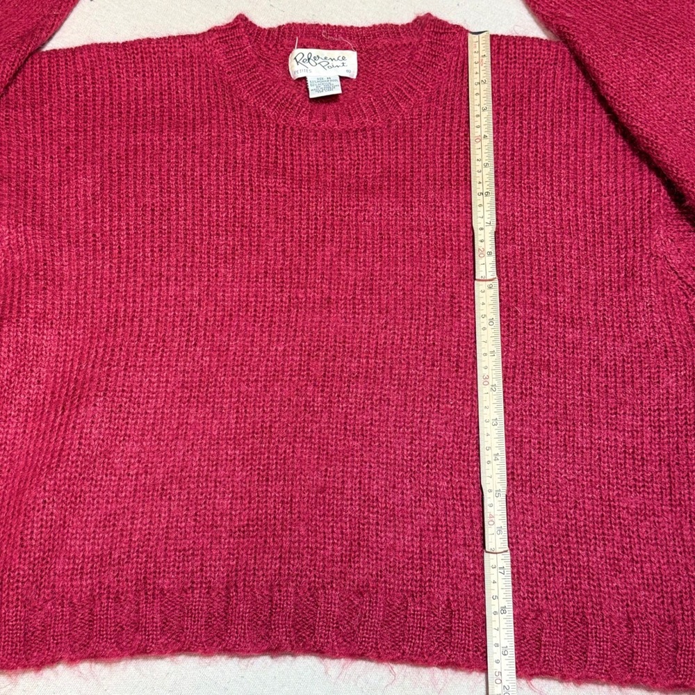 Reference Point Sweater Medium M Petite Mohair Wool Blend Fuzzy Knit Vintage - Picture 7 of 7